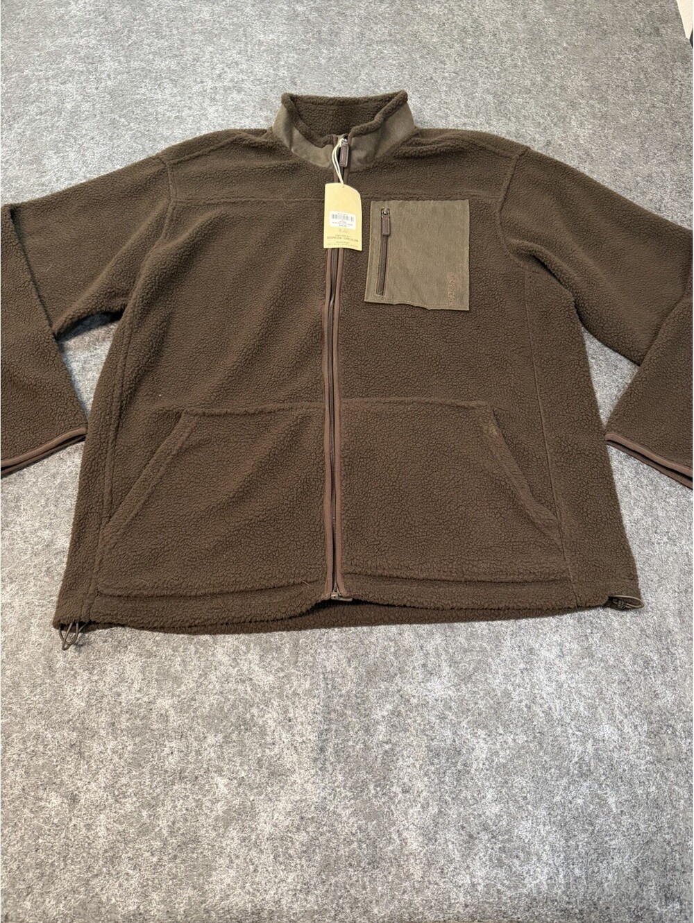 RedHead Berber Fleece Jacket Men’s XL Brown Full Zip NWT
